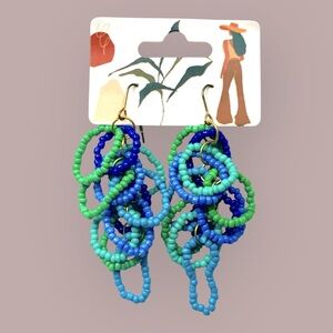 Colorful Beaded Loop Earrings